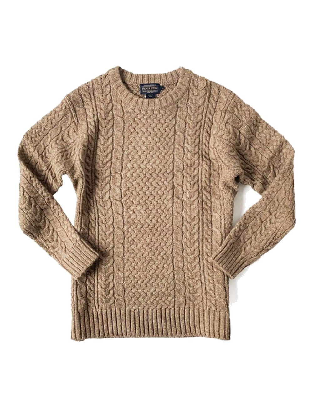 Pendleton Shetland Collection Fisherman’s Sweater Cable Knit Shetland Wool Sz M